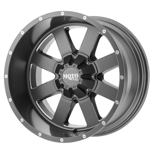 Moto Metal MO962 Satin Gray Milled 18x12 -44 8x165.1mm 125.1mm - WheelWiz