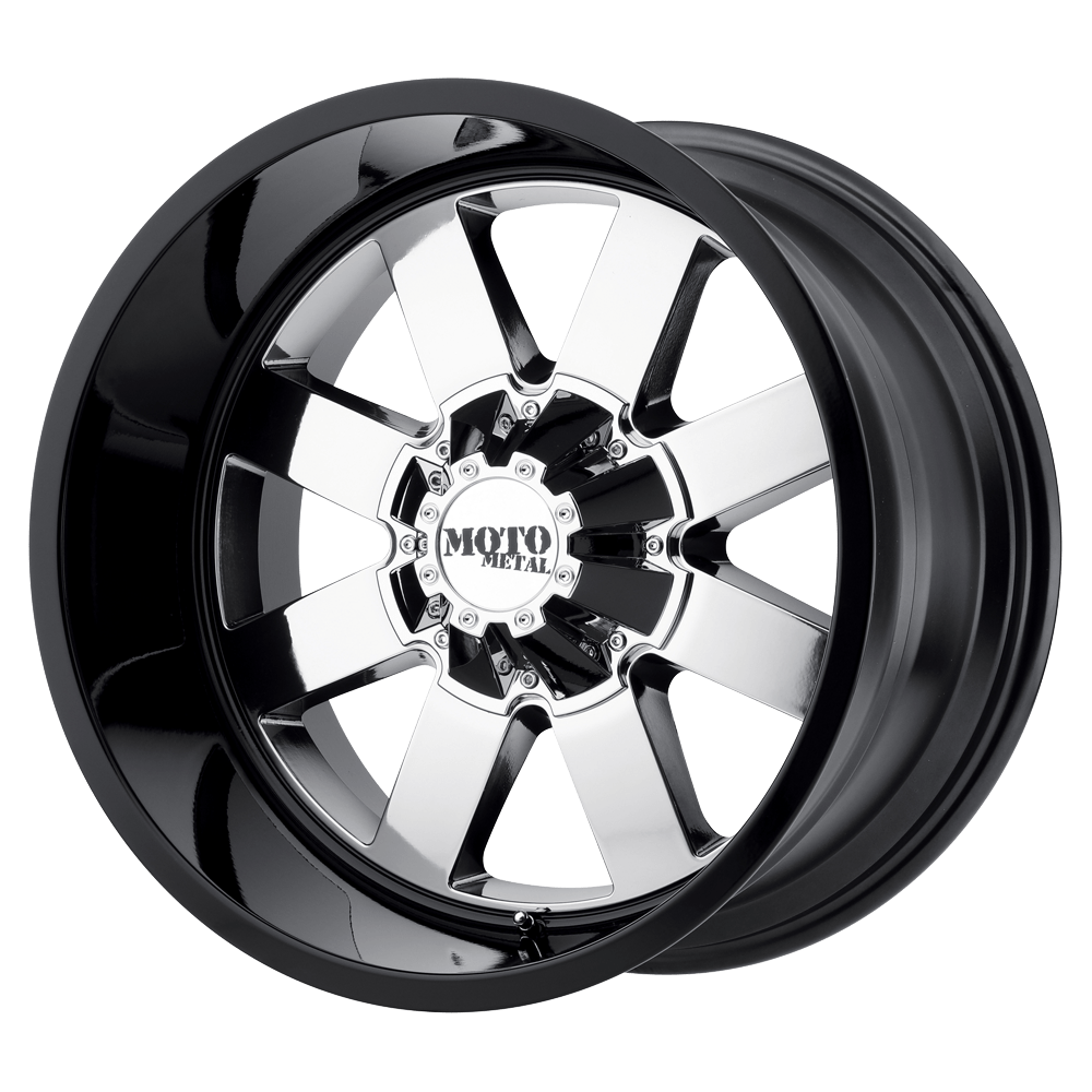 Moto Metal MO962 Pvd Center Gloss Black Lip 22x10 -18 5x139.7