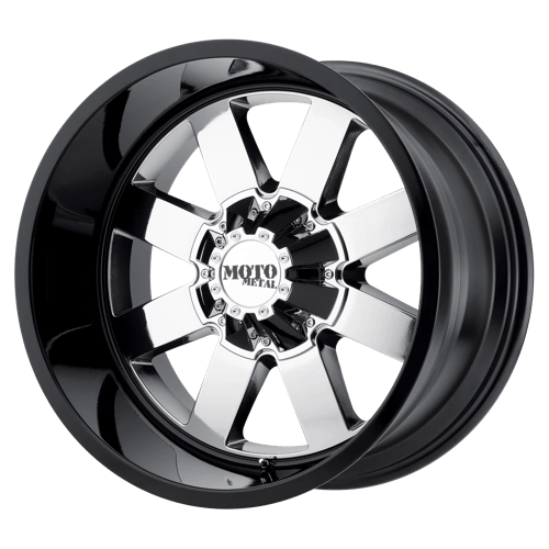 Moto Metal MO962 Pvd Center W/ Gloss Black Lip 20x12 -44 8x165.1mm 125.1mm - Wheelwiz