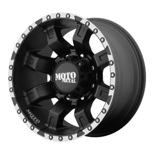 Moto Metal MO968 Satin Black With Machined Flange 20x12 -44 8x165.1mm 125.1mm - WheelWiz