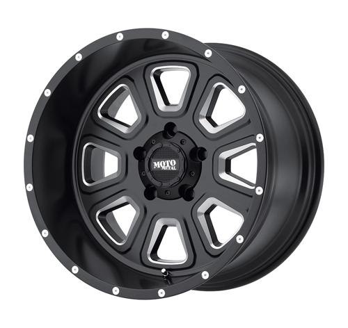 Moto Metal MO972 Satin Black Milled 17x9 -12 5x127mm 78.1mm - WheelWiz