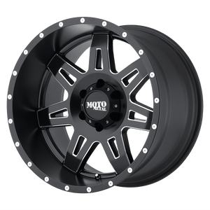 Moto Metal MO975 Satin Black Milled 17x9 -12 6x139.7mm 106.1mm - WheelWiz