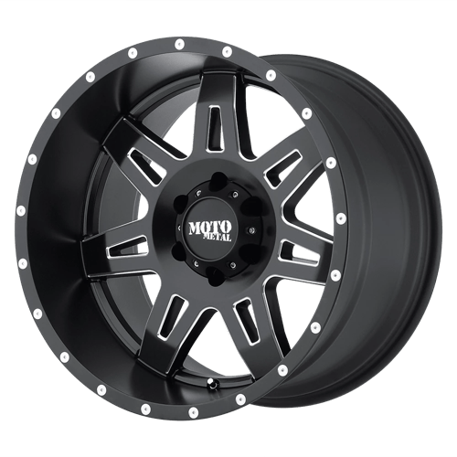 Moto Metal MO975 Satin Black Milled 20x9 +18 5x139.7mm 108mm - WheelWiz