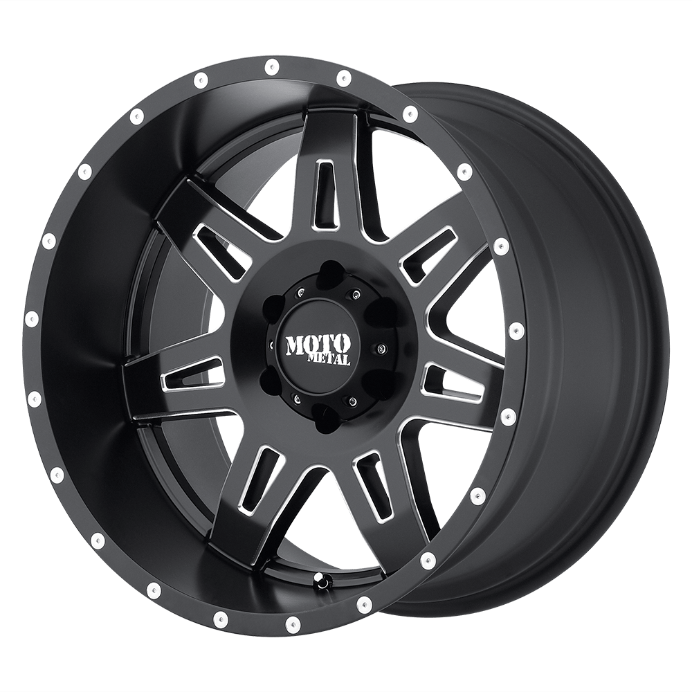 Moto Metal MO975 Satin Black Milled 18x9 -12 5x139.7mm 108mm - WheelWiz