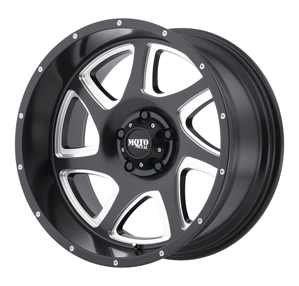Moto Metal MO976 Satin Black Milled 18x9 -12 6x139.7mm 106.1mm - WheelWiz