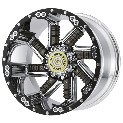 Moto Metal MO979 BUCKSHOT Chrome With Gun Metal Inserts 20x12 -44 8x165.1mm 125.1mm - WheelWiz