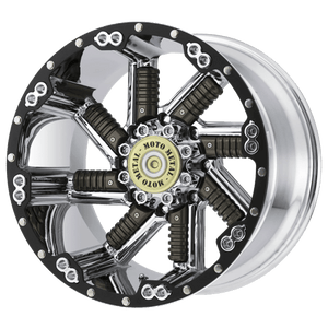 Moto Metal MO979 BUCKSHOT Chrome With Gun Metal Inserts 20x12 -44 8x170mm 125.1mm - WheelWiz