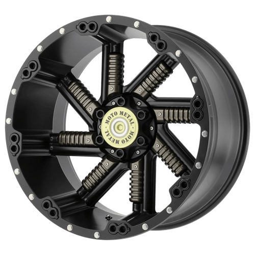 Moto Metal MO979 BUCKSHOT Satin Black With Gun Metal Inserts 22x12 -44 8x170mm 125.1mm - WheelWiz