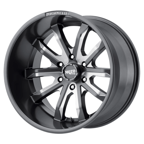 Moto Metal MO983 DAGGER Satin Gray Milled 20x10 -18 6x139.7mm 106.1mm - WheelWiz