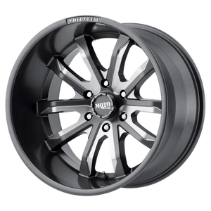 Moto Metal MO983 DAGGER Satin Gray Milled 20x9 -12 6x139.7mm 106.1mm - WheelWiz