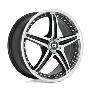 Motegi MR107 D5S Gloss Black Machined 17x7.5 +45 5x120mm 72.6mm - WheelWiz