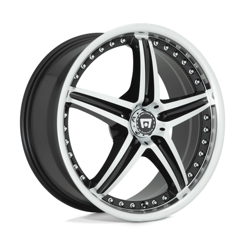 Motegi MR107 D5S Gloss Black Machined 17x7.5 +45 5x114.3mm 72.6mm - WheelWiz