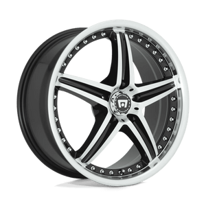 Motegi MR107 D5S Gloss Black Machined 16x7 +45 5x112mm 72.6mm - WheelWiz