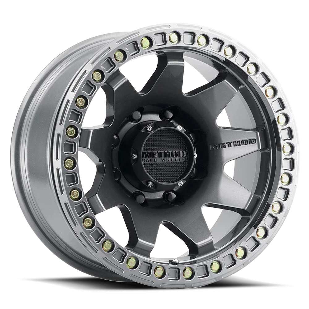 Method Race Wheels MR108 Gloss Titanium 17x9 -44 8x170mm 130.81mm