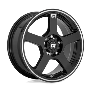 Motegi MR116 FS5 Gloss Black Machined Flange 17x7 +40 4x100|4x108mm 72.6mm - WheelWiz