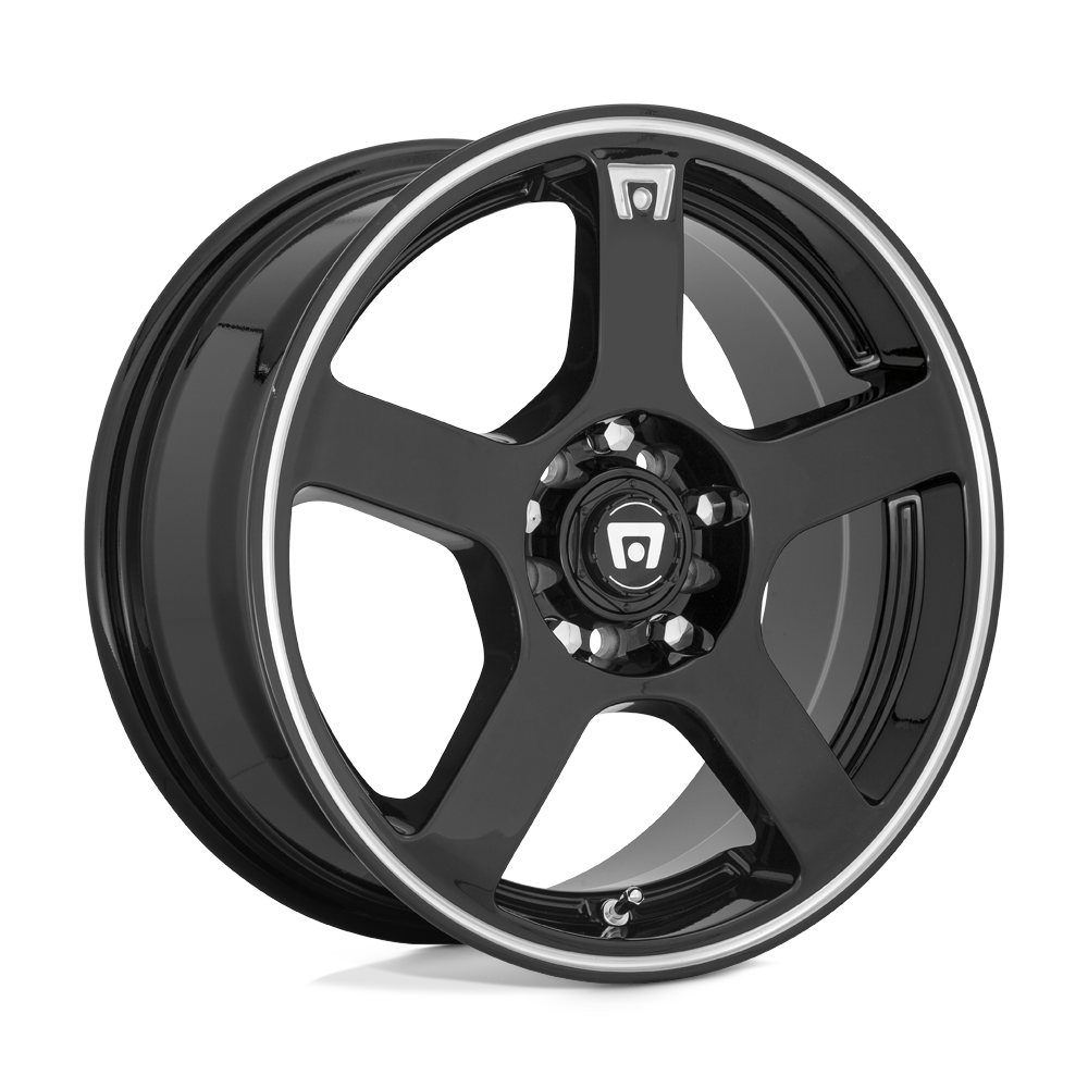 Motegi MR116 FS5 Gloss Black Machined Flange 17x7 +40 4x100|4x108mm 72.6mm - WheelWiz