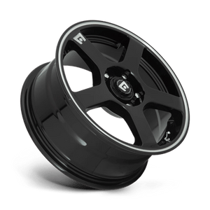 Motegi MR116 FS5 Gloss Black Machined Flange 17x7 +40 4x100|4x108mm 72.6mm - WheelWiz