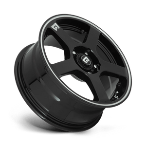 Motegi MR116 FS5 Gloss Black W/ Machined Flange 18x8 +45 5x108|5x114.3mm 72.6mm - Wheelwiz