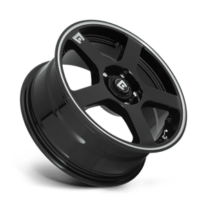 Motegi MR116 FS5 Gloss Black W/ Machined Flange 17x7 +40 5x105|5x114.3mm 72.6mm - Wheelwiz