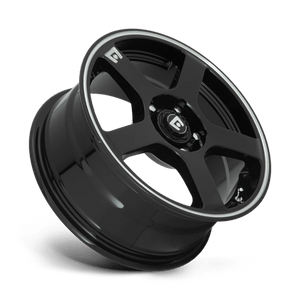 Motegi MR116 FS5 Gloss Black W/ Machined Flange 15x6.5 +40 5x100|5x114.3mm 72.6mm - Wheelwiz