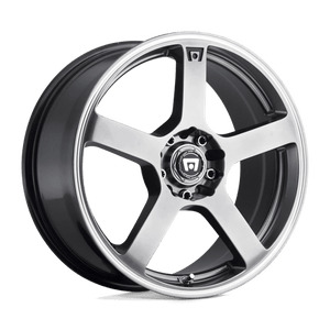 Motegi MR116 FS5 Dark Silver Machined Flange 17x7 +40 5x105|5x114.3mm 72.6mm - WheelWiz