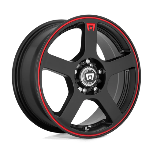 Motegi MR116 FS5 Matte Black W/ Red Stripe 17x7 +40 5x108|5x114.3mm 72.6mm - Wheelwiz