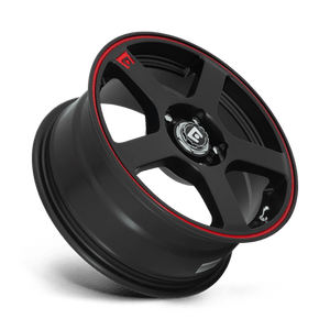Motegi MR116 FS5 Matte Black W/ Red Stripe 18x8 +35 5x112|5x114.3mm 72.6mm - Wheelwiz