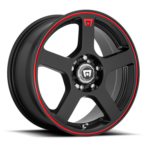 Motegi MR116 FS5 Matte Black W/ Red Stripe 18x8 +45 5x100|5x114.3mm 72.6mm