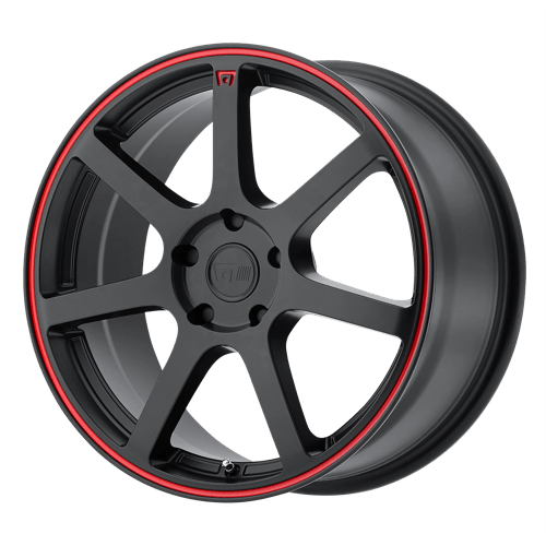 Motegi MR132 Matte Black W/ Red Stripe 18x8 +35 5x120mm 74.1mm