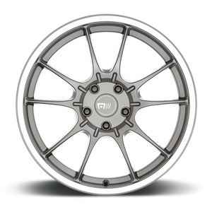 Motegi MR152 SS5 Gunmetal W/ Machined Lip 17x8 +45 5x114.3mm 72.6mm - Wheelwiz