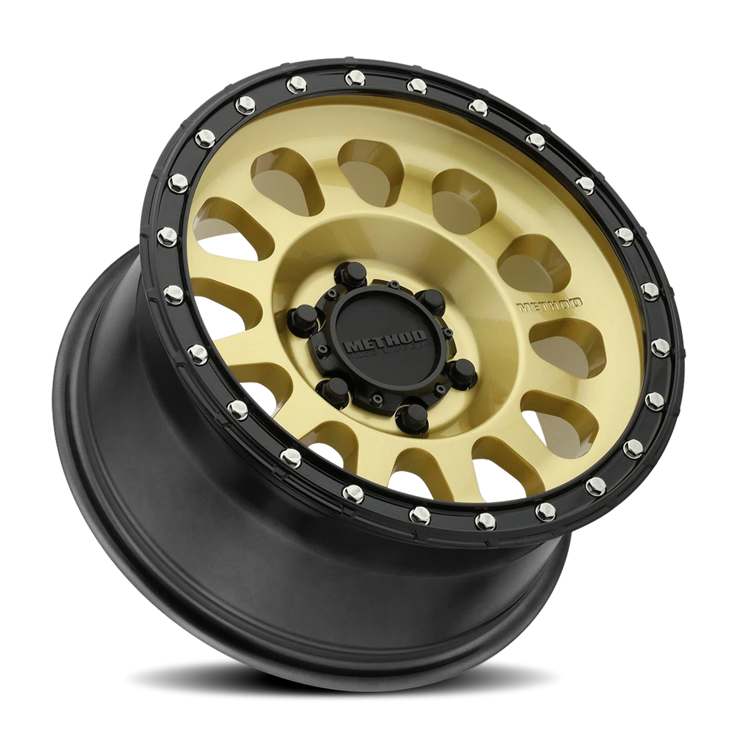 Method Race Wheels MR315 Gold W/ Black Street Loc 17x8.5 0 6x139.7mm 106.25mm