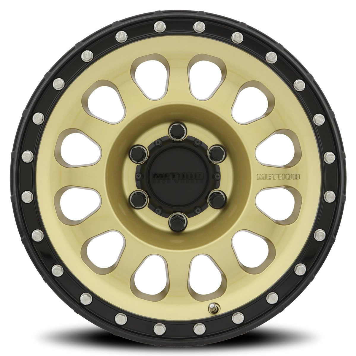 Method Race Wheels MR315 Gold W/ Black Street Loc 17x8.5 0 6x139.7mm 106.25mm