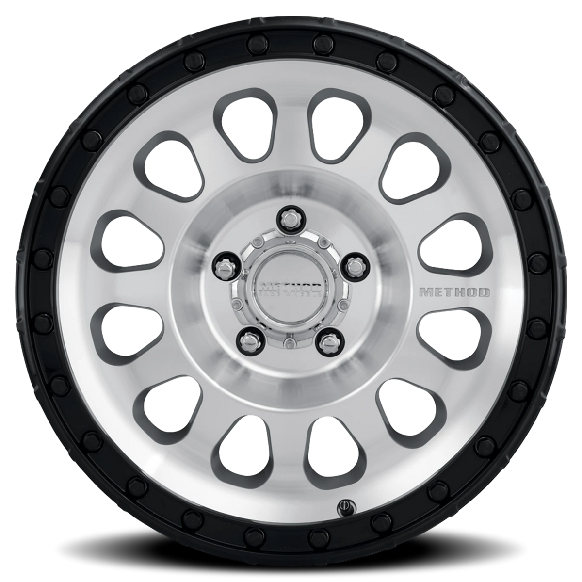 Method Race Wheels MR315 Machined Silver W/ Gloss Black Lip 17x9 -12 5x127mm 71.5mm - Wheelwiz
