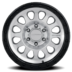 Method Race Wheels MR315 Machined Silver W/ Gloss Black Lip 17x9 -12 6x139.7mm 106.25mm - Wheelwiz
