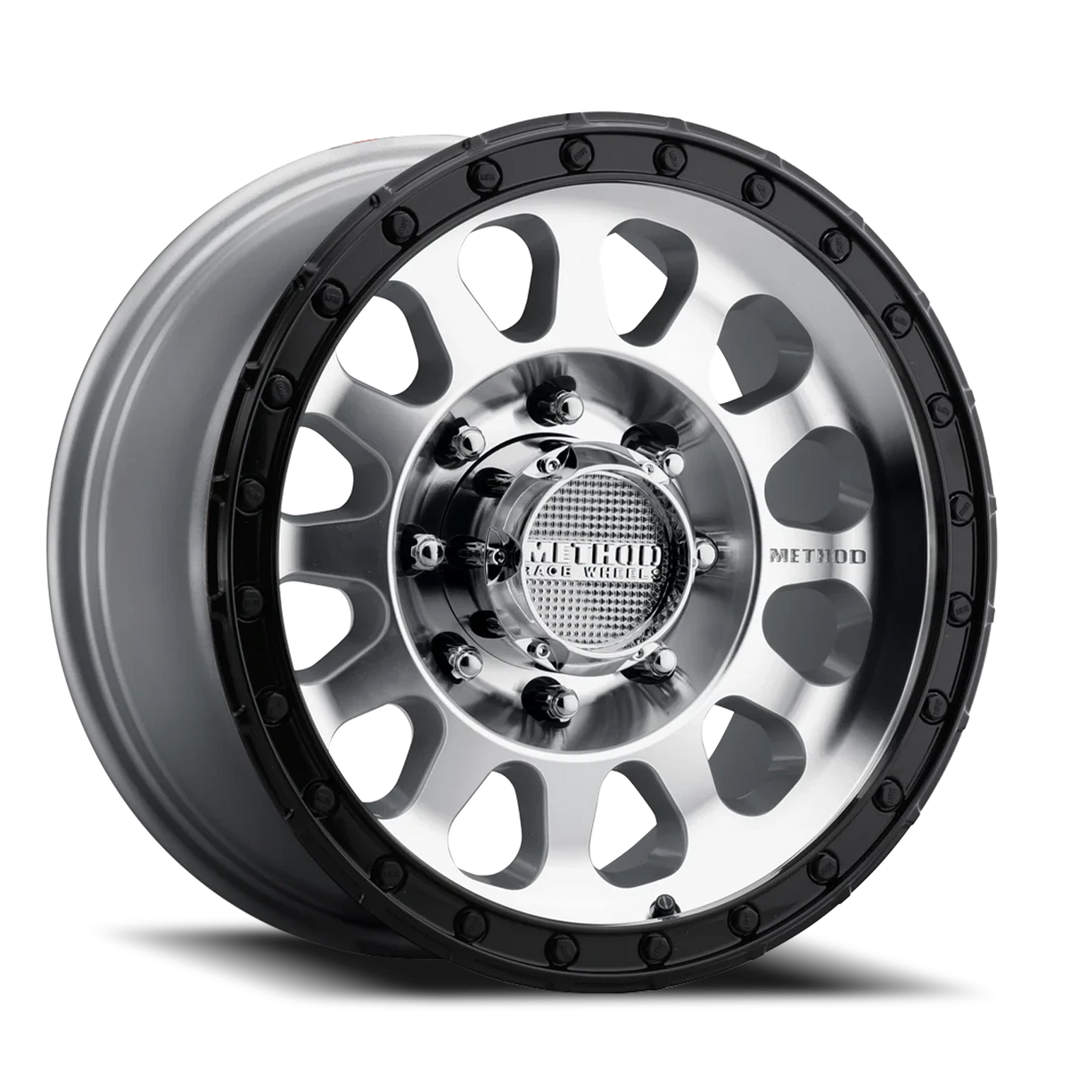 Method Race Wheels MR315 Machined Silver W/ Gloss Black Lip 18x9 +18 8x180mm 130.81mm