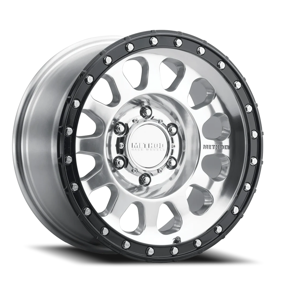 Method Race Wheels MR315 Polished W/ Gloss Black Lip 17x8.5 0 6x135mm 87mm