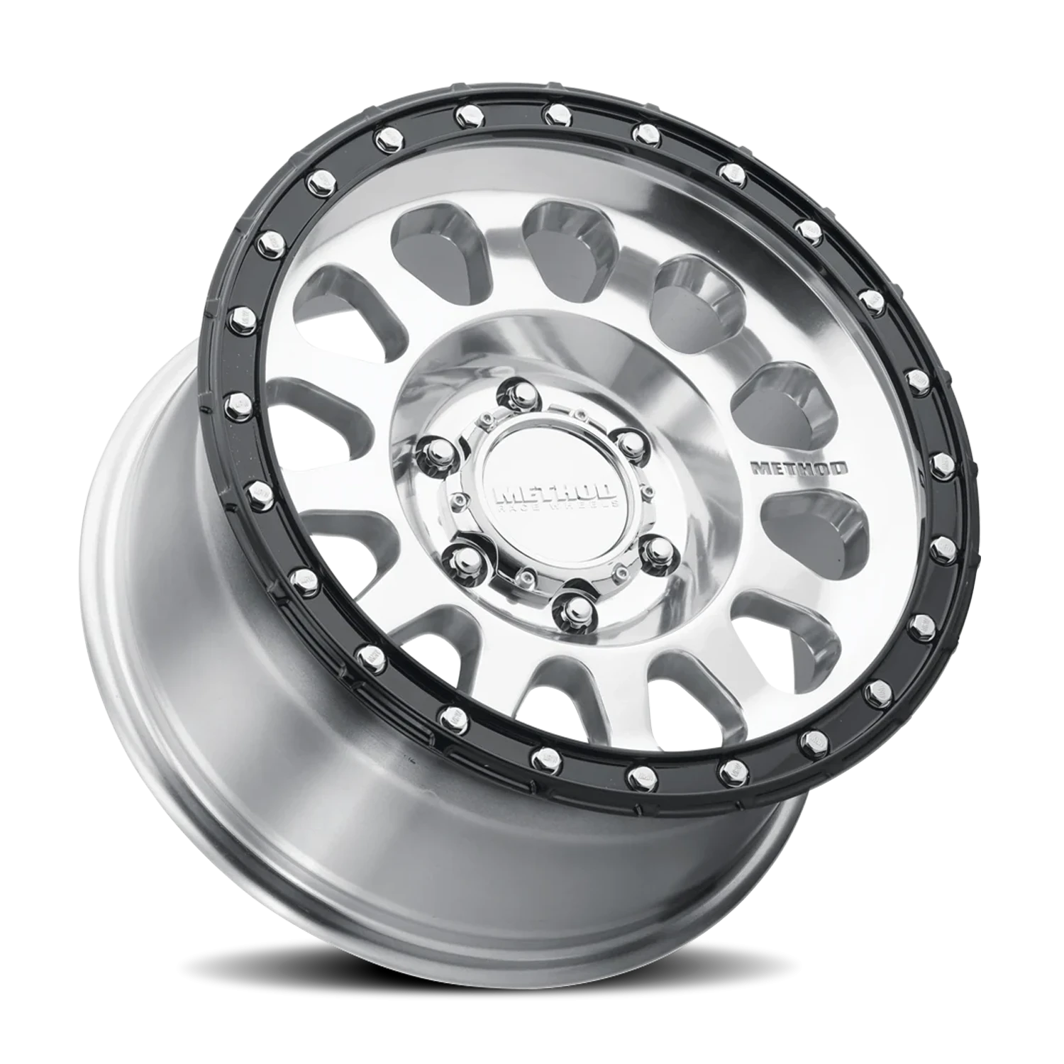 Method Race Wheels MR315 Polished W/ Gloss Black Lip 17x8.5 0 6x135mm 87mm