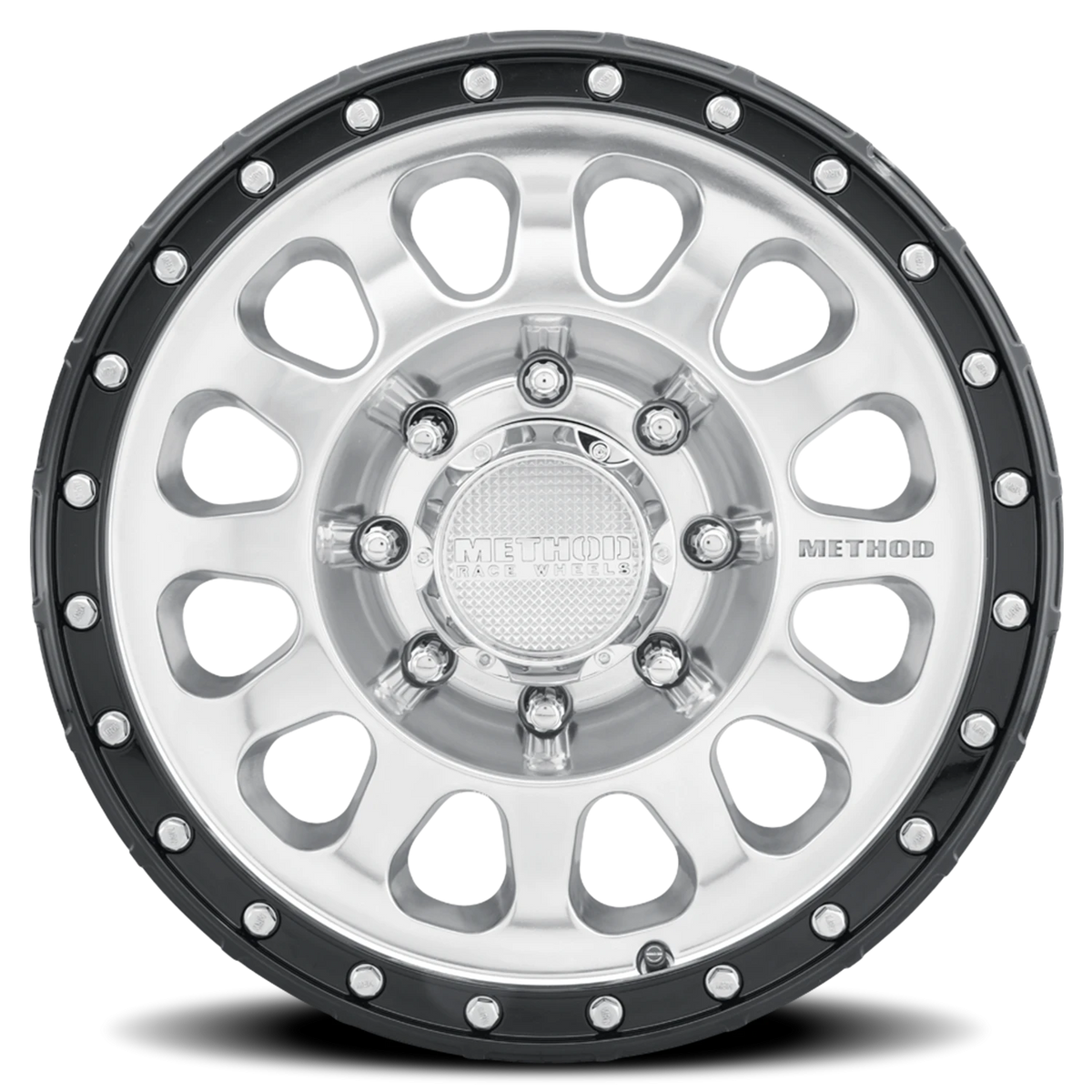 Method Race Wheels MR315 Polished W/ Gloss Black Lip 17x8.5 +25 8x165.1mm 130.81mm - Wheelwiz