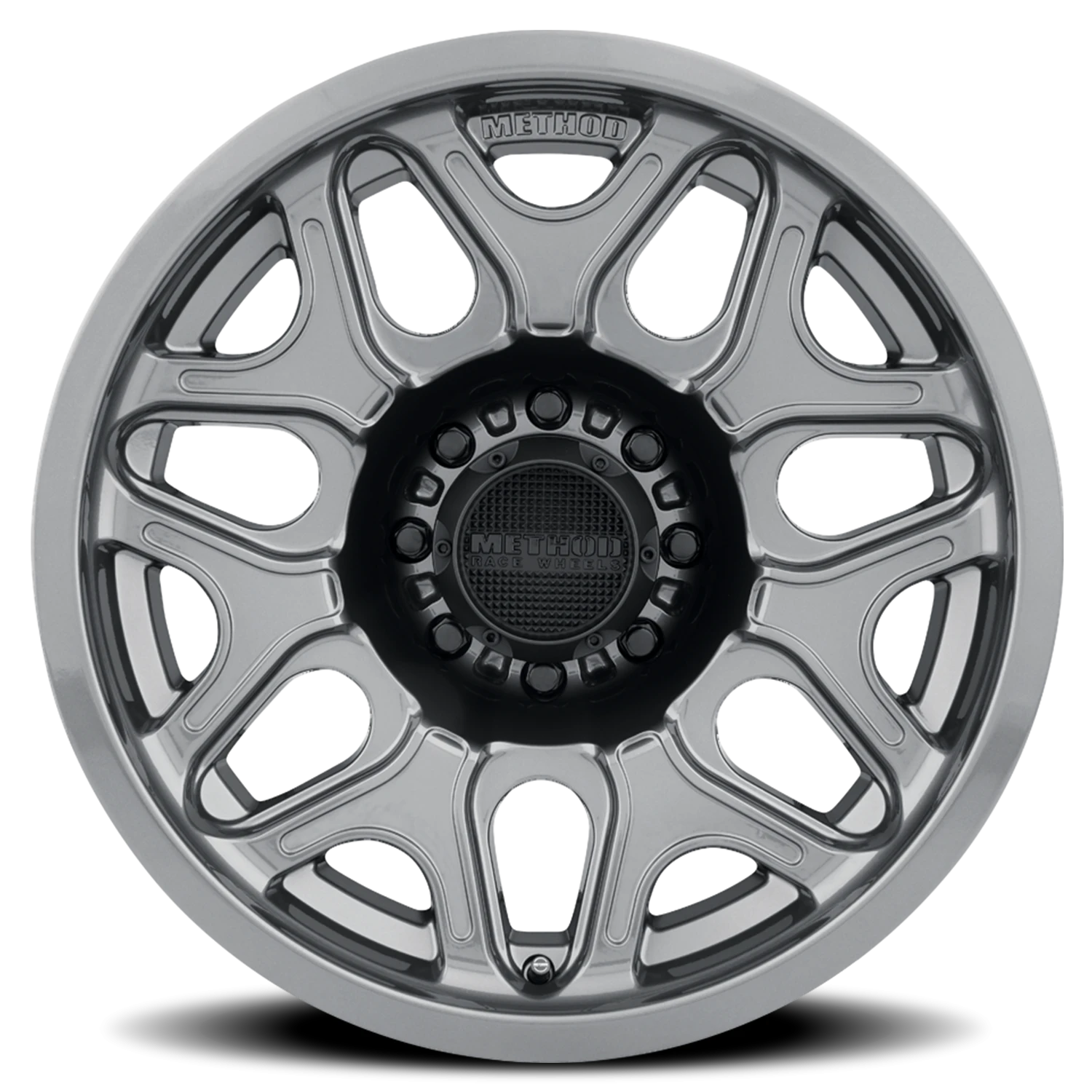 Method Race Wheels MR322 Gloss Titanium 20x9 +12 8x180mm 130.81mm - Wheelwiz