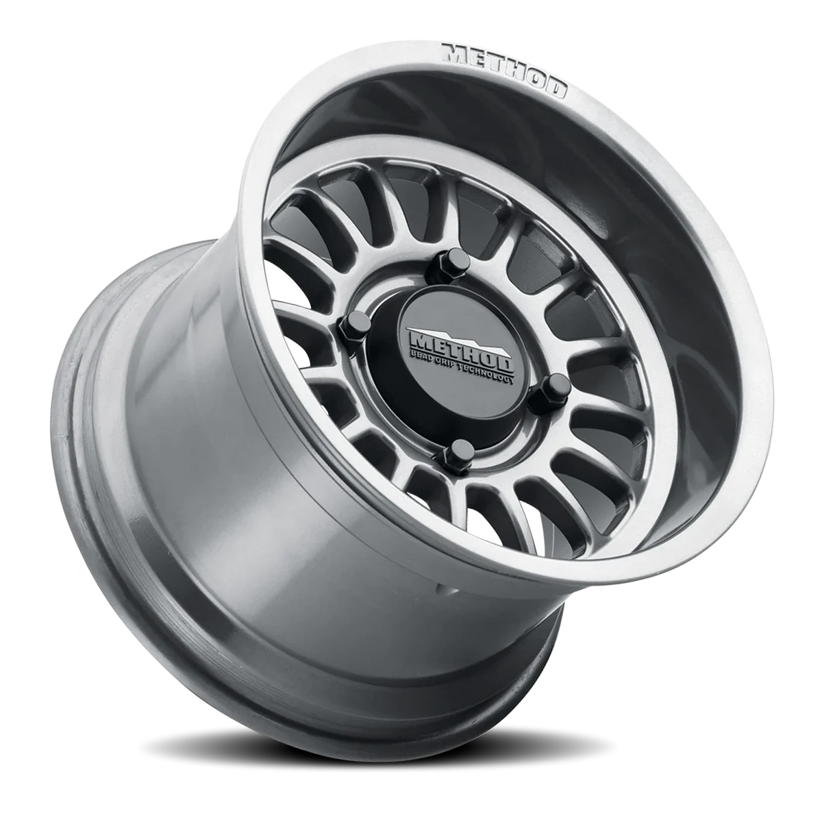 Method Race Wheels MR411 Bead Grip UTV Gloss Titanium 15x7 +13 4x156mm 132mm