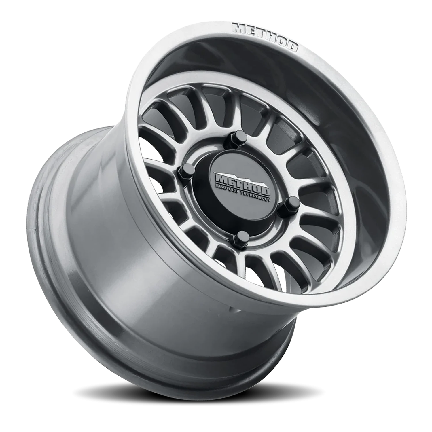 Method Race Wheels MR411 Bead Grip UTV Gloss Titanium 15x7 +38 4x156mm 132mm