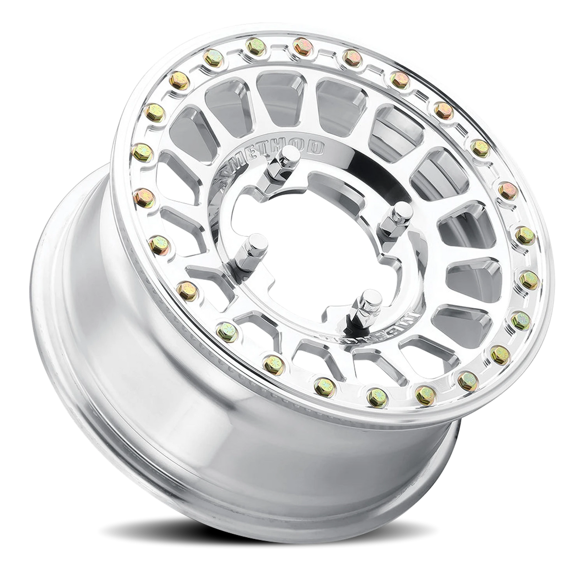 Method Race Wheels MR413 Beadlock UTV Polished 15x10 0 5x114.3mm 70mm