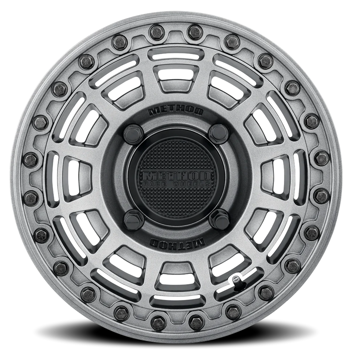 Method Race Wheels MR415 Beadlock UTV Graphite W/ Gloss Graphite Ring 15x7 +38 4x136mm 106mm