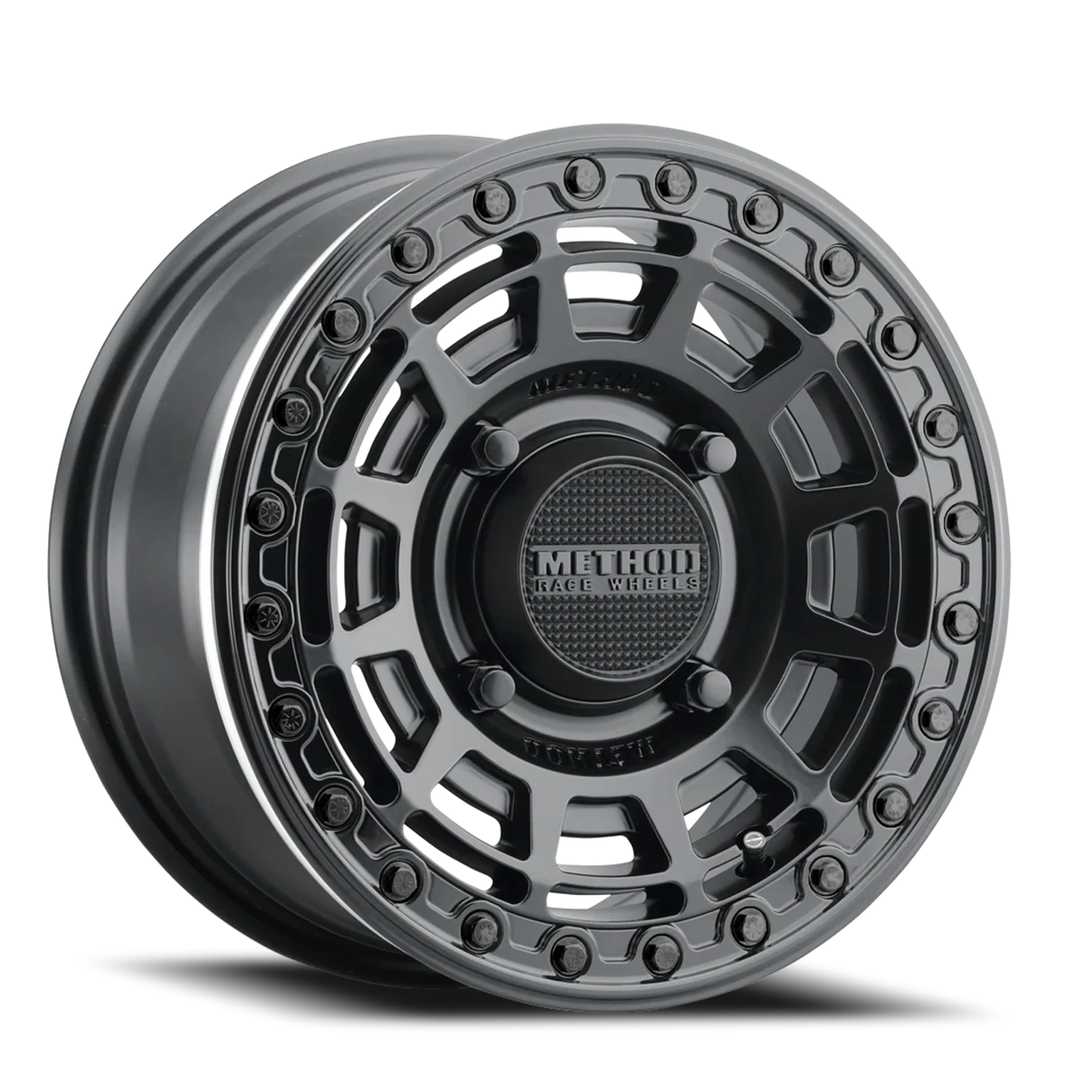 Method Race Wheels MR415 Beadlock UTV Matte Black W/ Gloss Black Ring 15x7 +38 4x156mm 132mm