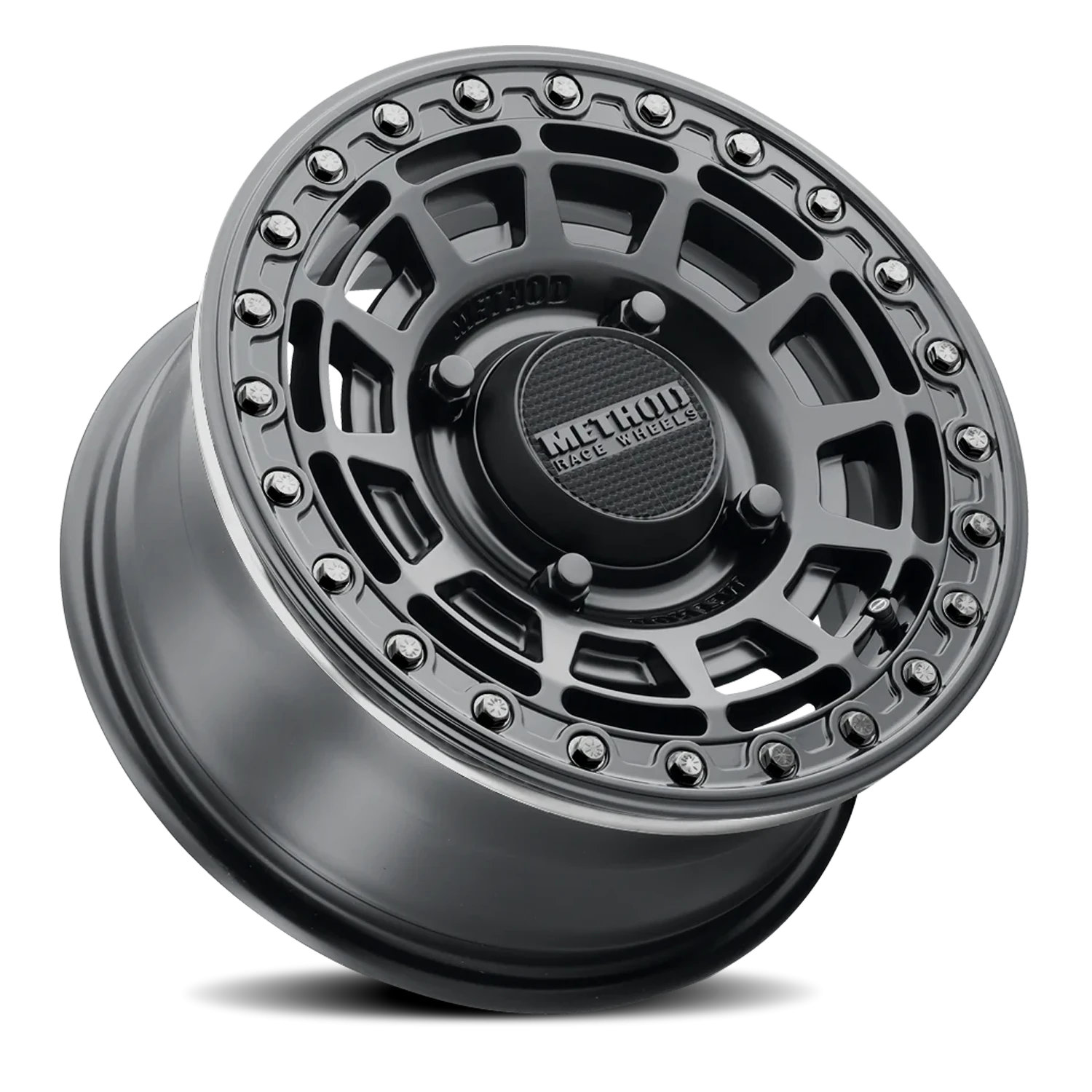 Method Race Wheels MR415 Beadlock UTV Matte Black W/ Gloss Black Ring 15x7 +38 4x136mm 106mm