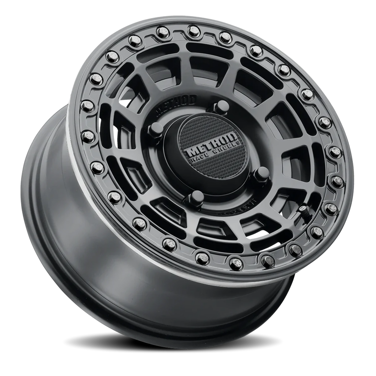 Method Race Wheels MR415 Beadlock UTV Matte Black W/ Gloss Black Ring 15x7 +38 4x156mm 132mm