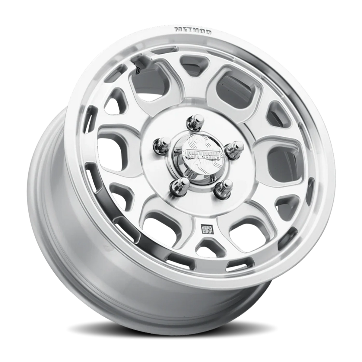 Method Race Wheels MR416 Bead Grip Machined Silver W/ Clear Coat 15x7 +55 5x114.3mm 68mm - Wheelwiz