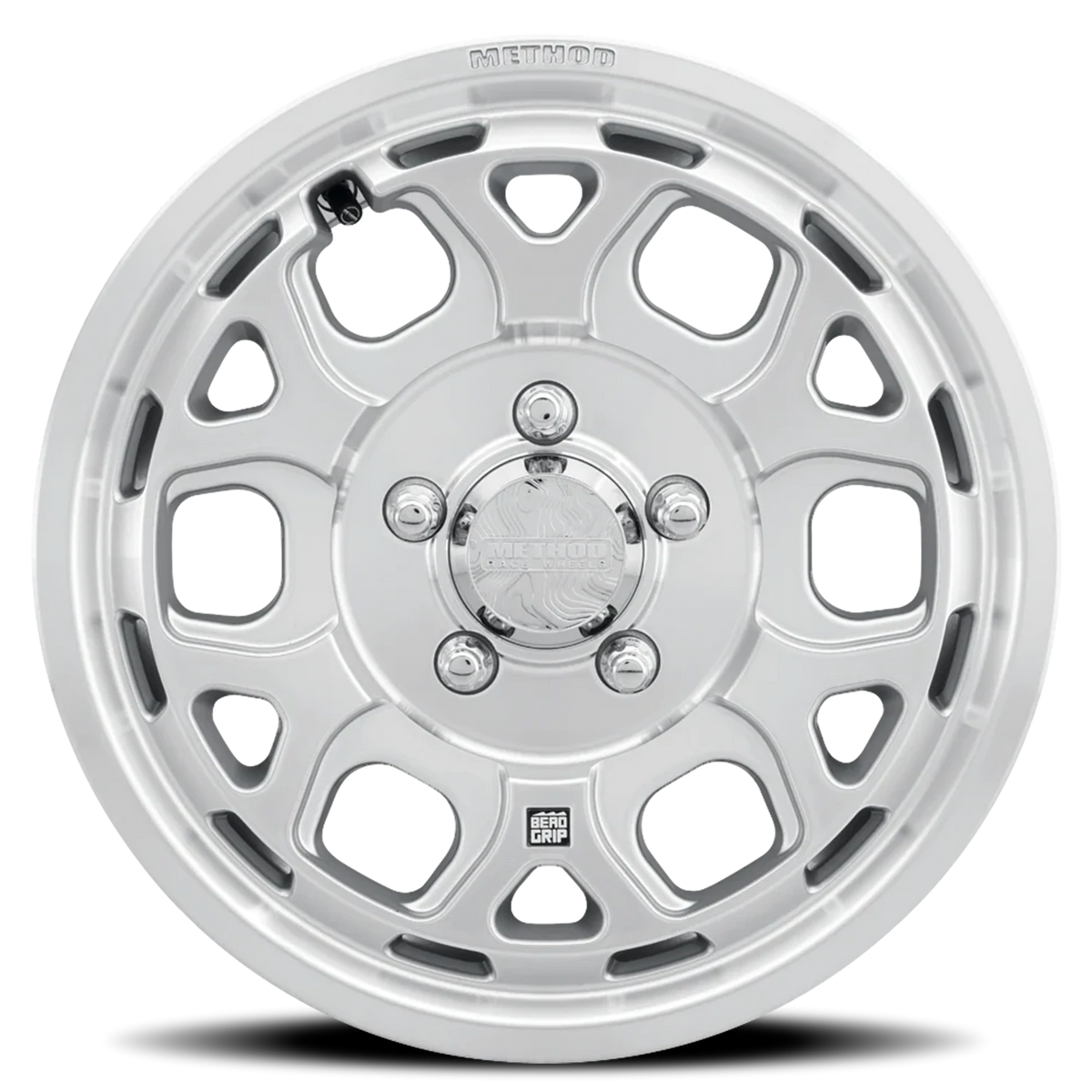 Method Race Wheels MR416 Bead Grip Machined Silver W/ Clear Coat 15x7 +55 5x114.3mm 68mm - Wheelwiz