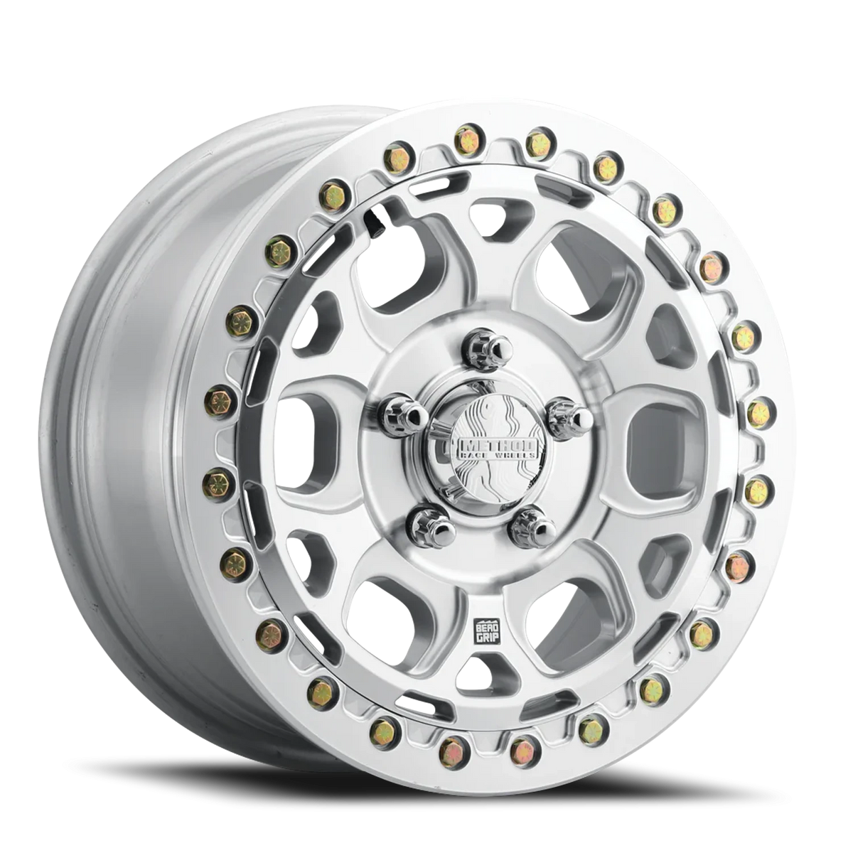 Method Race Wheels MR416 Beadlock Machined Silver W/ Clear Coat 15x7 +55 5x114.3mm 68mm - Wheelwiz