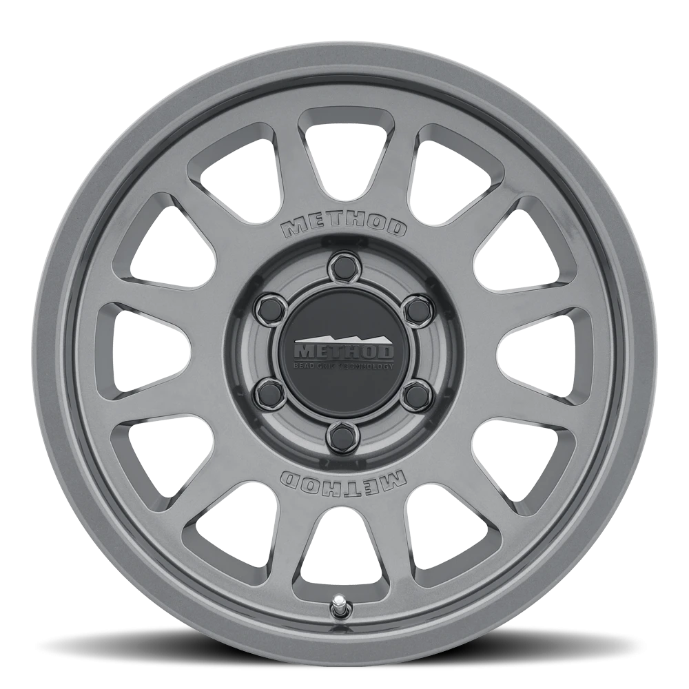 Method Race Wheels Bead Grip MR703 Gloss Titanium 17x7.5 +50 6x130mm 84.1mm